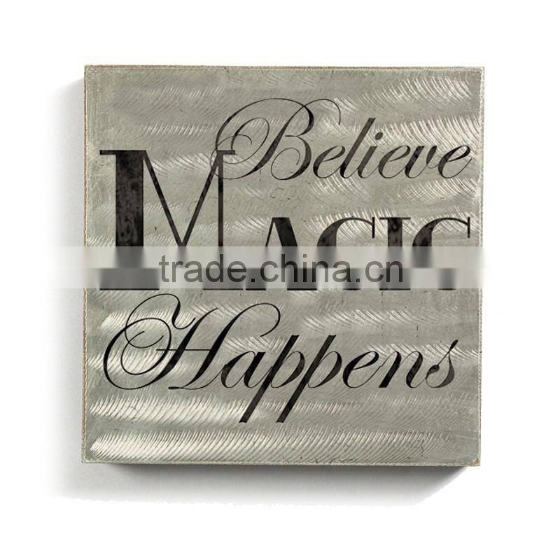 MDF Sign Aluminum Wall Printing With Word Decoration