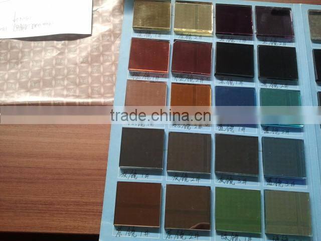 Colorful looking glass, mirror glass