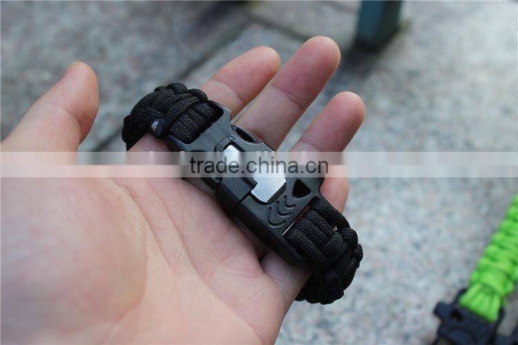 OEM Survival chain parachute cord Seven Core with whistle and fire starter UD06019