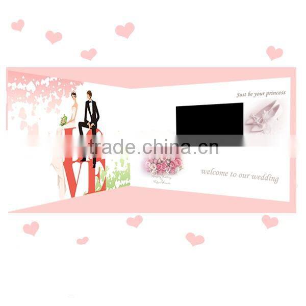 customized memory LCD digital video greeting card