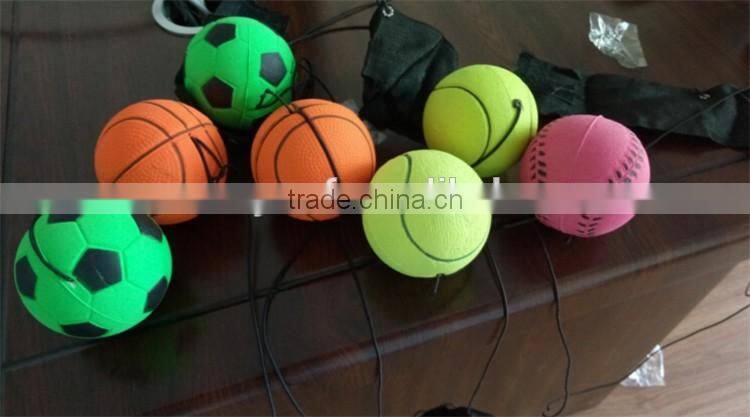 Sof super bouncy rubber dog ball,wrist band dog toy ball