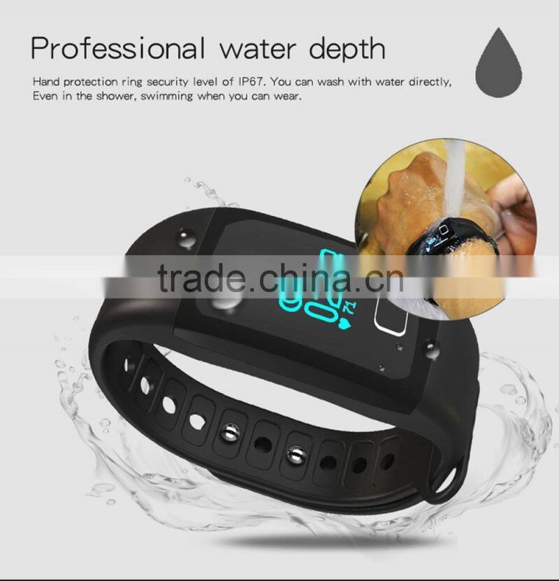 Waterproof band T1 Wireless Bluetooth 4.0 Smart Bracelet with touch screen