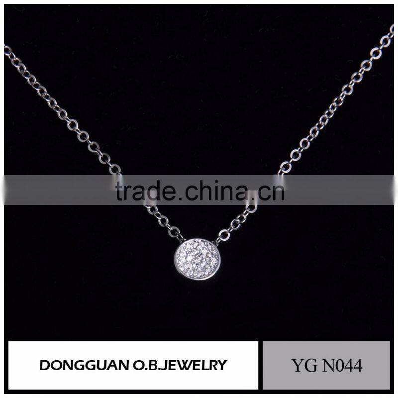Circle AAA cz Sterling Silver Pendants Necklace /Hot Selling Micro-pave Setting Zircon