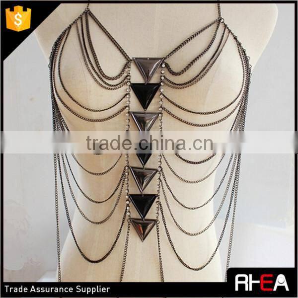 multi chain design 2 color for u choose sex body chain vest chain necklace body jewelry