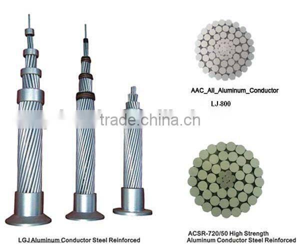 high purity hard drawn bare copper or aluminum conductor 4/0AWG overhead cable
