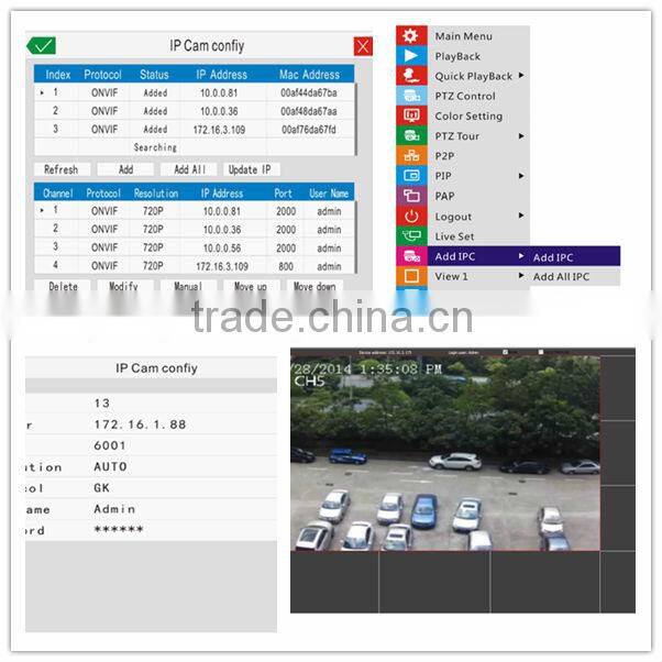 P2P 3G WiFi H.264 DVR Full HD 1080P NVR hybrid DVR Security System manufacturer