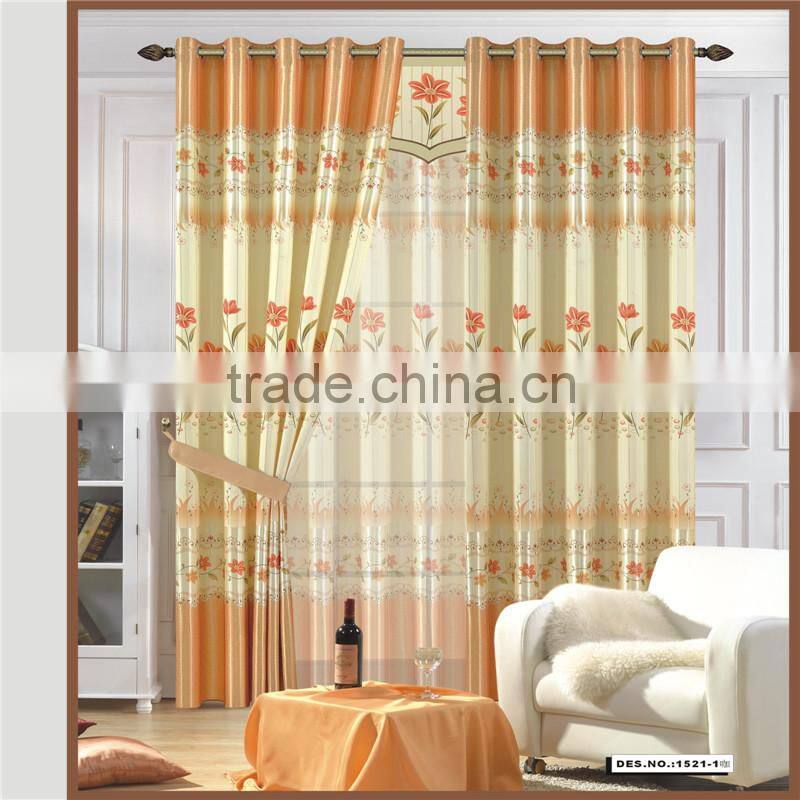 Home decor 100% polyester Curtain cloth printing curtain cloth