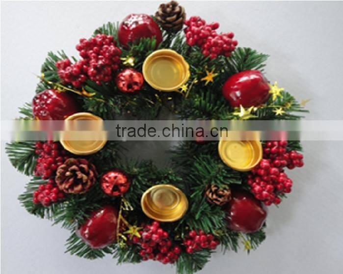 2016 Hot Sale PVC Artificial Christmas Wreath
