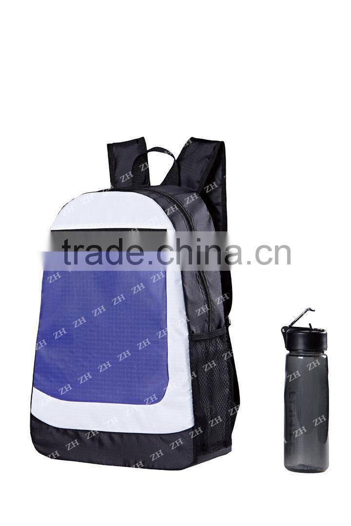 210D Polyester Ripstop Foldable Fashion Backpack