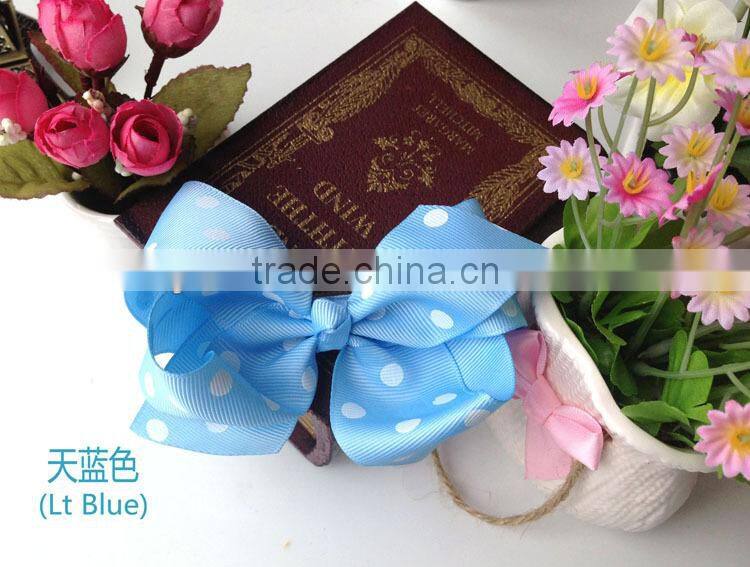 Polka Dots Baby Bow Ties Grosgrain Ribbon Baby Hair Bow