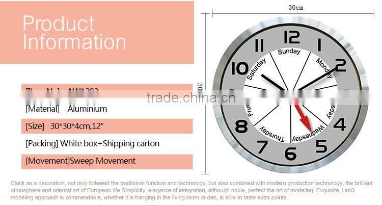 Aluminium station wall clock
