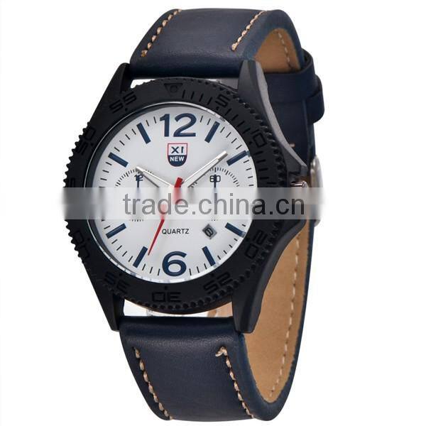 Luxury Dial Diameter 40mm Leather Watch For Men