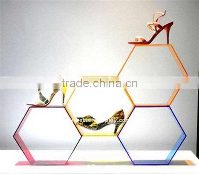 creative acrylic shoes display for shoe shop window stand