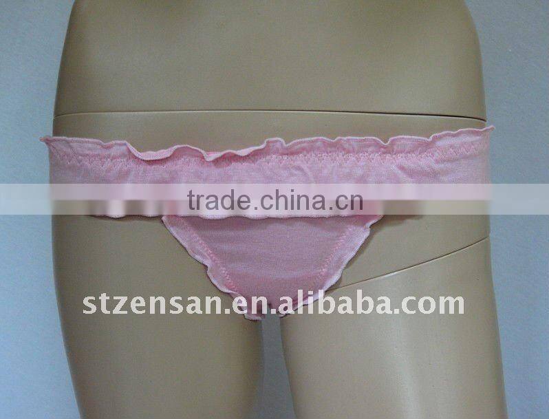 Cotton Ruffle Thong Underwear