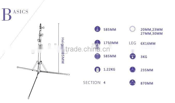 Factory supply Hpusn X4 reverse fold studio photo stand 2m photo studio accessories