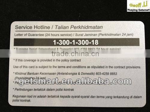 Business Card/PVC Business Card/Plastic Business Card/ Clear Business Card