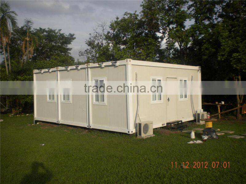 Movable foldable prefabricated container house flat