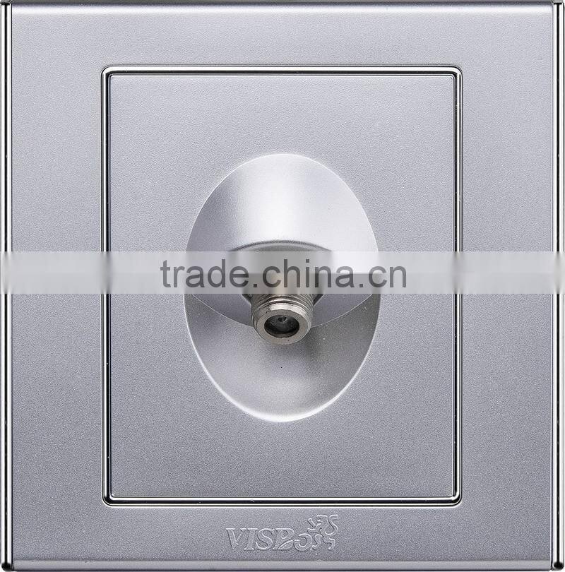Hot Product PC Material Electric Satellite TV Wall Socket