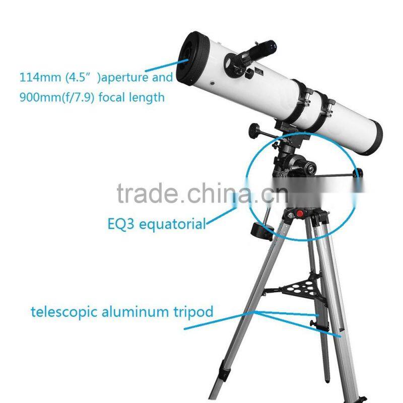 TVV3000-F9114EQ 3.0MP digital computerized reflective telescope equipped with equatorial and heavy-duty metal tripod