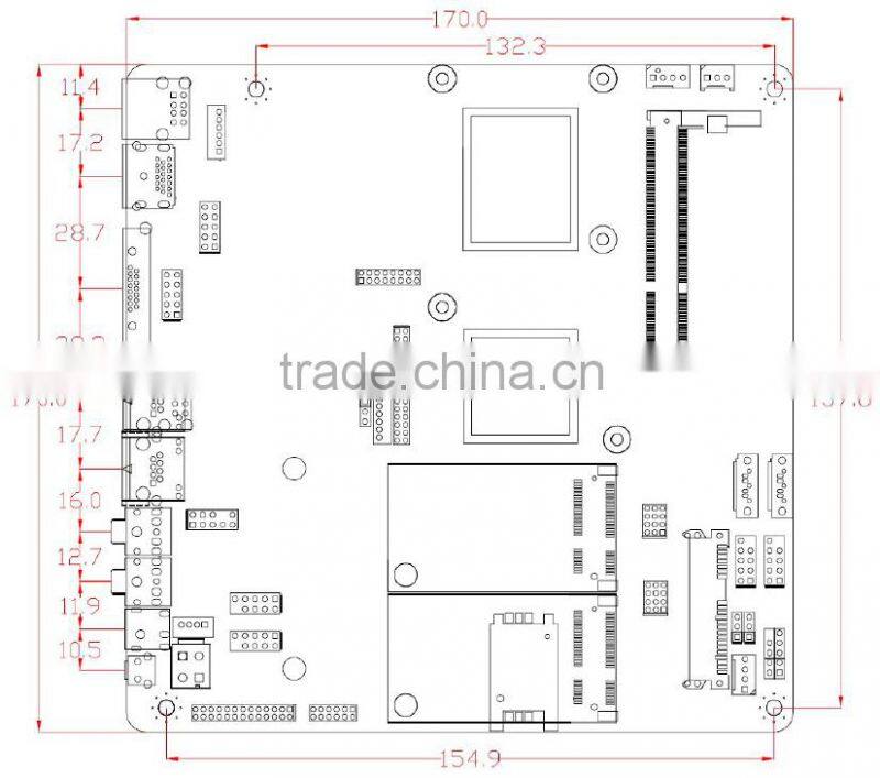 Custom motherboard Integrated Intel celeron 1037 u mini pc Industrial Motherboard