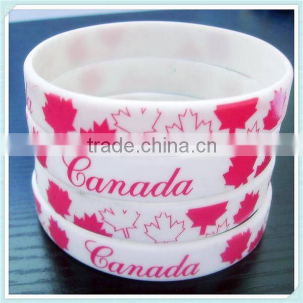 2015 promotion item-debossed logo elastic silicone bracelet