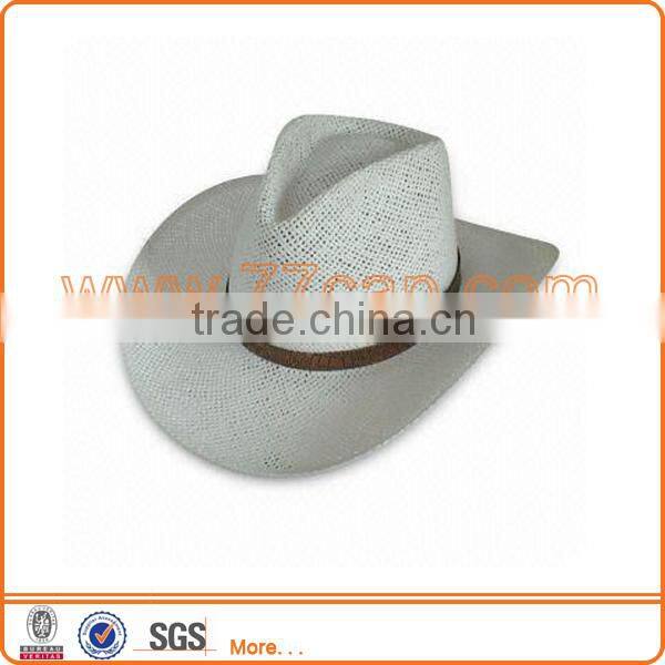 New Fashion Folding Wide Brim Woven Paper Straw Hat Cowboy Hat for Decorate or Travelling