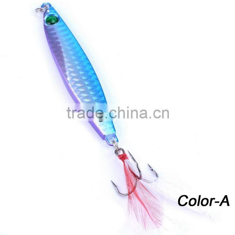 40g 8.7cm Laser Jigs Sea Fishing Lures Metal Bait Iron Lead Fishing Tackle