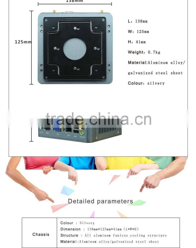 J900 fanless mini itx RJ45 ethernet mini pc NUC nano motherboard with mini size