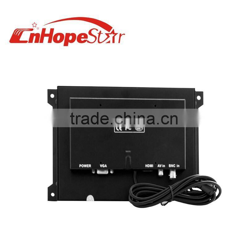 Metal Case VGA BNC AV 4:3 800*600 8inch Mini Open Frame Monitor