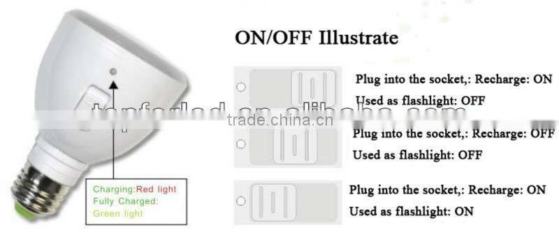 4w Rechargeable emergency LED Lighting Bulb