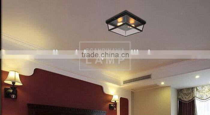 Manufature American minimalist bedroom ceiling retro industrial wind corridor balcony porch lights iron staircase ceiling lamp