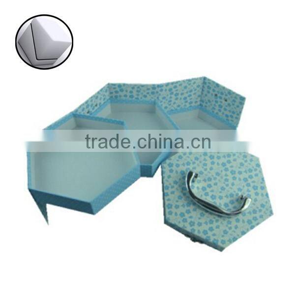 creative hexagon paper rigid box