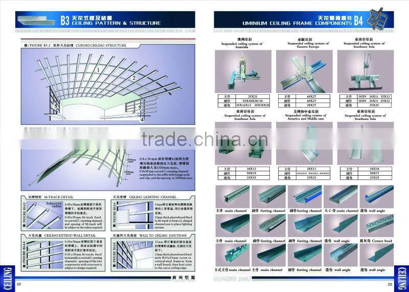 Gypsum Suspended Ceiling grid /T bar /T grid a