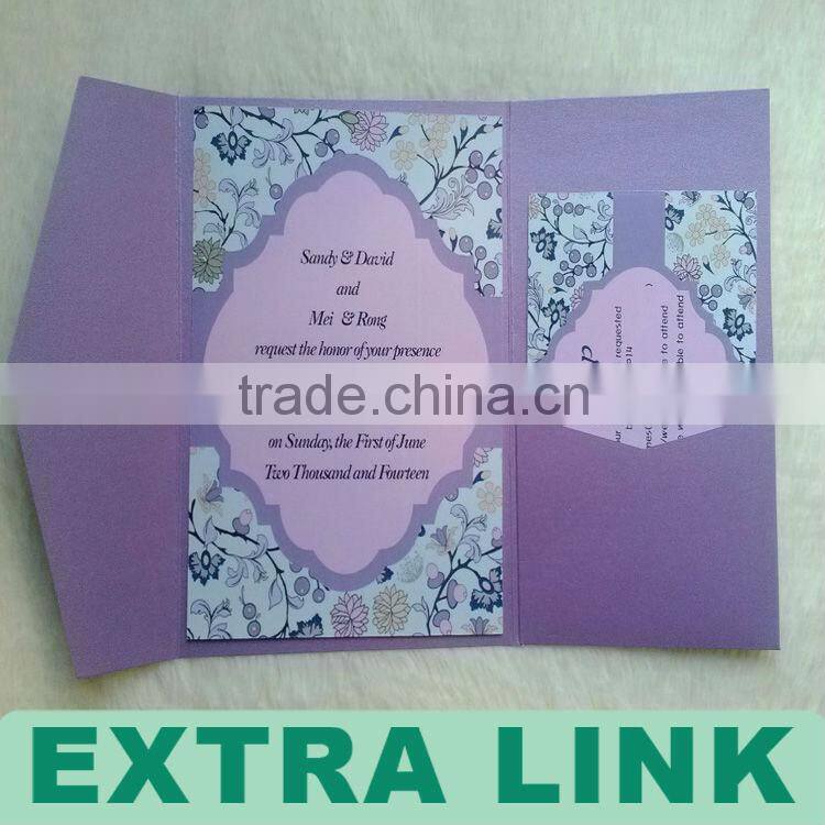 Custom Logo Decorative Paper handmade wedding invitation card