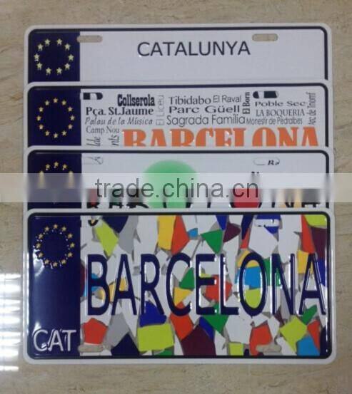 customized embossed license plate, metal plate, metal sign