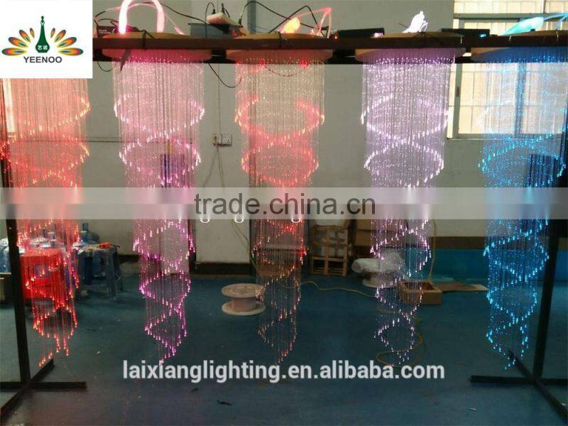 0.5m fiber spiral chandelier with mutilcolor change IR/RF remote controller