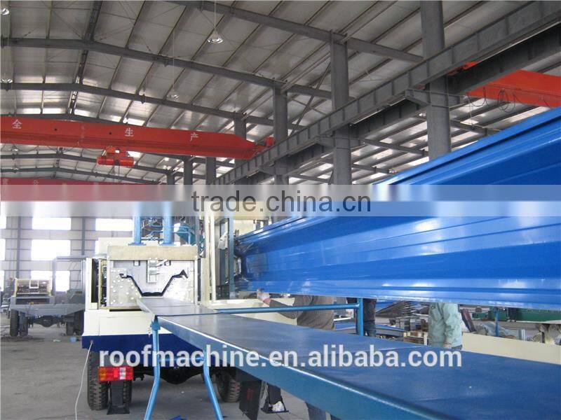 big Arch roof roll forming machine with move car