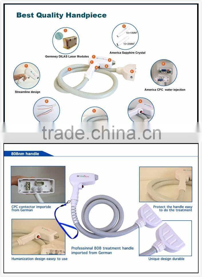 Semiconductor beauty equipment hair removal machine ipl 808nm diode laser hair removal