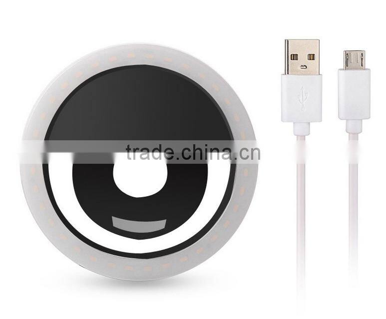 Rechargeable Selfie Ring Light Beauty Flashlight Li-Poly 36 LED Cellphone LED Fill Camera Light