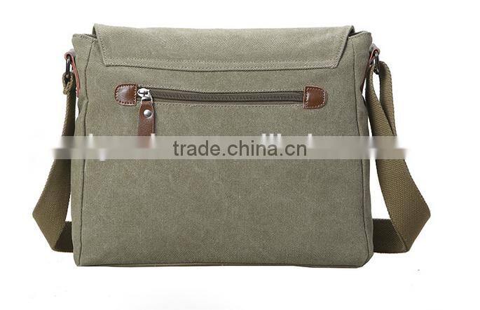 Made in china high quality Men's Vintage Canvas Messenger Shoulder Bag Crossbody Sling School Bags Satchel