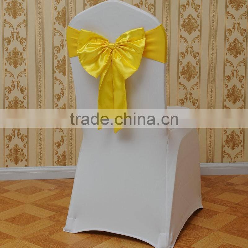 LGS031 royal blue satin chair sash wedding chair back tie for sale