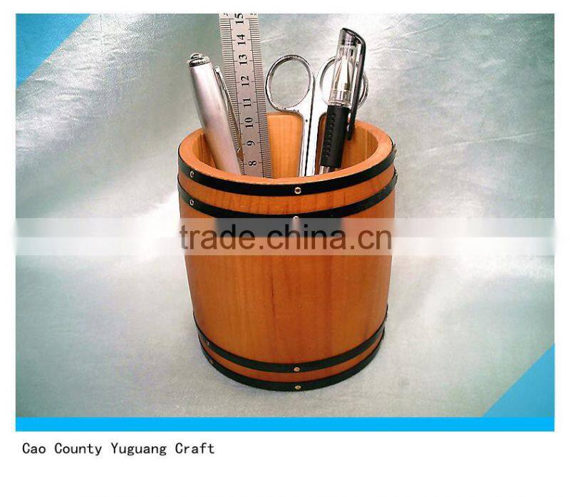 classic hot sale wooden pen storage barrel