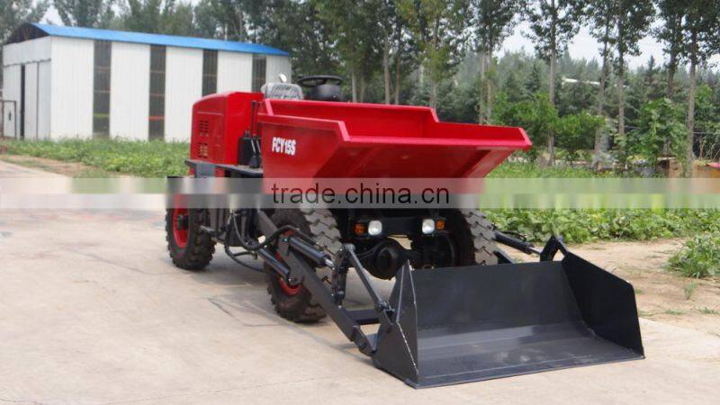 China 1.5T Mini Dumper, with CE certifacation, hydraulic brake and steering