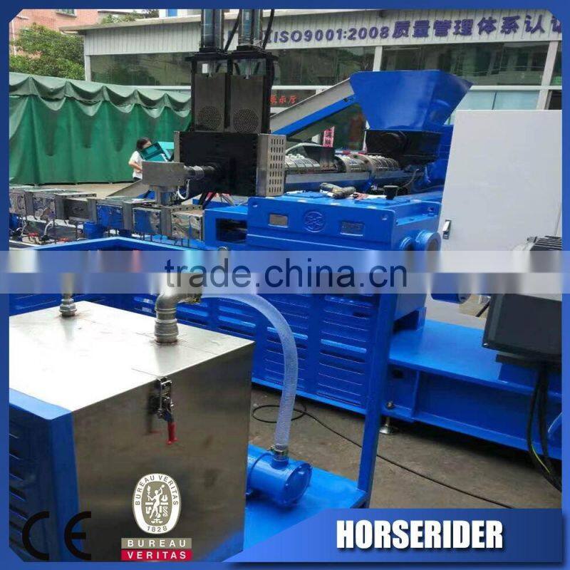 waste plastic LDPE HDPE woven bags three stage hot cut pellletizing recycling line