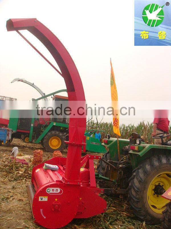 tractor mounted shredding and collecting machine