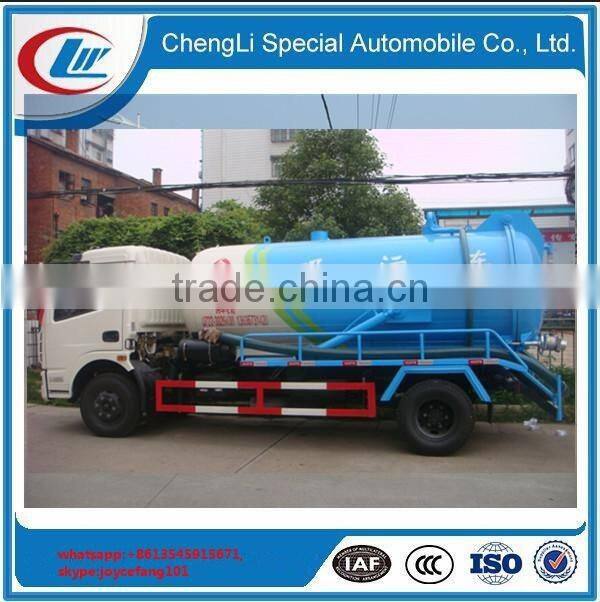 2016 New Dongfeng 6000l Vacuum Sewage Suction Tanker Truck For Sale
