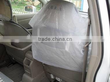 Plastic disposable ivory car seat cover for car cleaning
