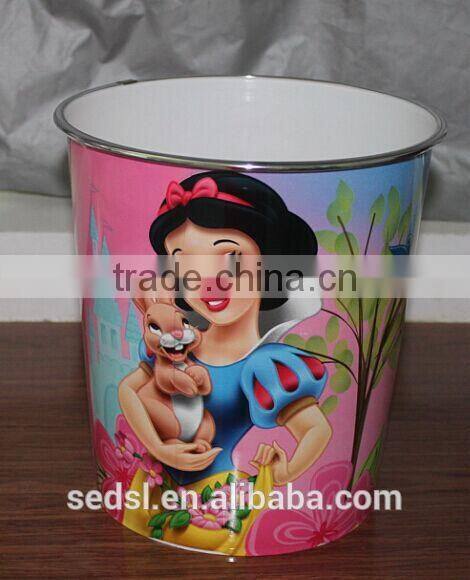 PP material Home use colorful cartoon waste bin
