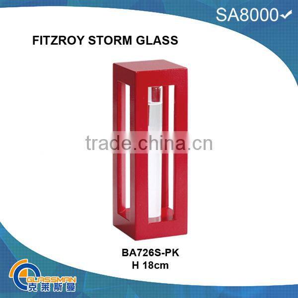 YG639M WOODEN FRAME FITZROY STORM BAROMETER