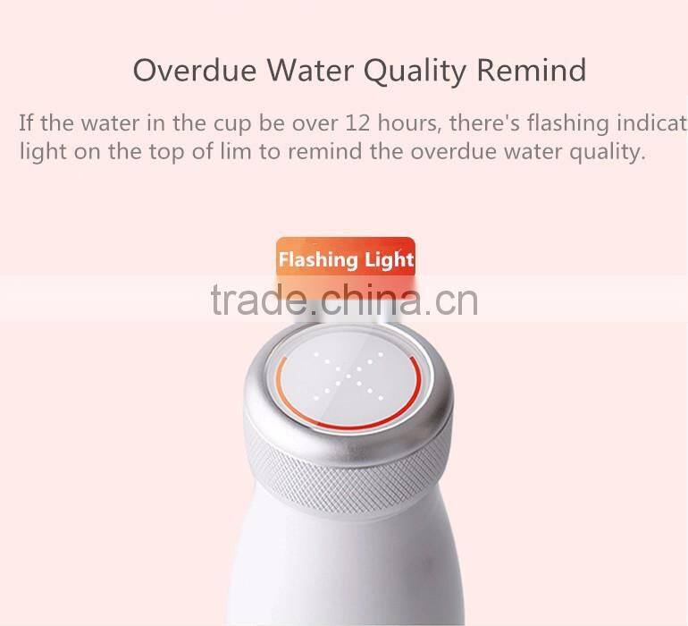 New Smart Water Vacuum Bottle with Reminder, Mobile APP Control Intelligent Outdoor Sport Water Cup For Wholesale